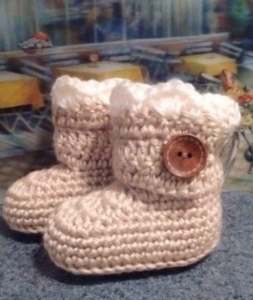 Lace top Ugg Style Booties