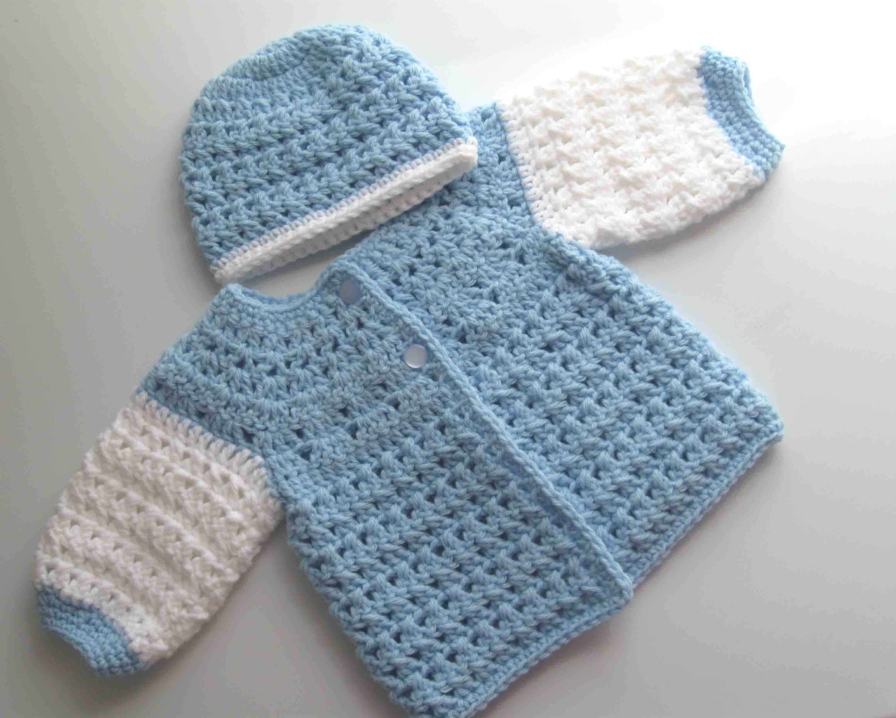 Baby Boy 2 Piece Sweater Set – Emlynn’s Crafts